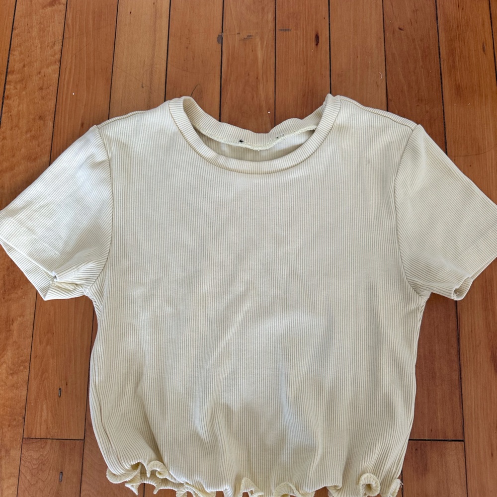 Light yellow Zara crop top